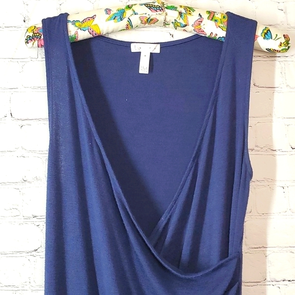 Leith Plunge V-neck Sleeveless Royal Blue Stretchy Bodycon Maxi Dress Size Med - Picture 3 of 16